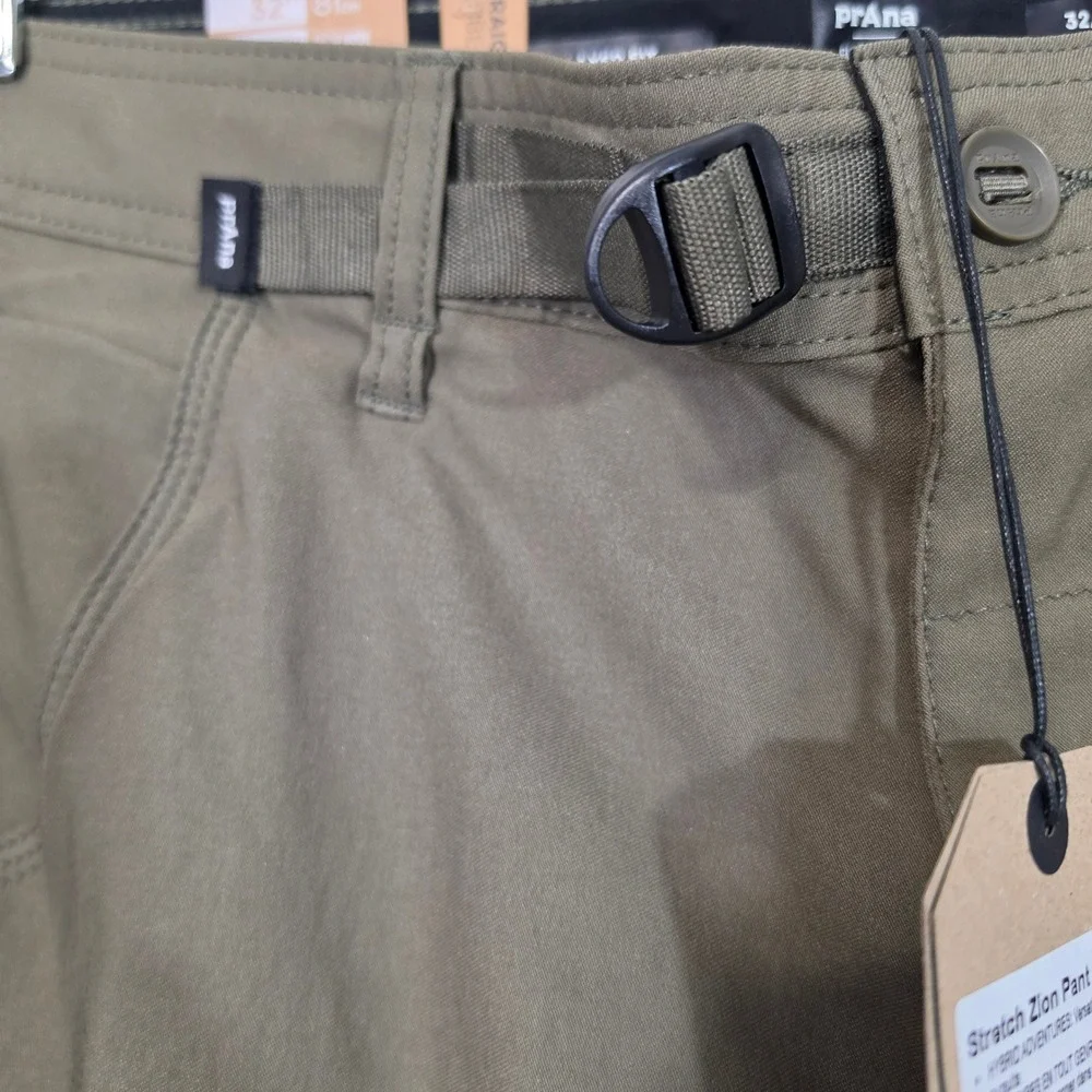 prAna Stretch Zion Pant II Men's 32x30 Slate Green Hiking Cargo Pants NWT gorp